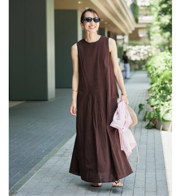 VERMEIL par iena「ピンタックノースリーブワンピース」|ワンピース|