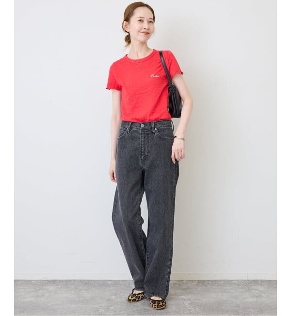 SLOBE IENA「《予約》アイレットリブ 刺しゅうTEE」|Tシャツ・カットソー|
