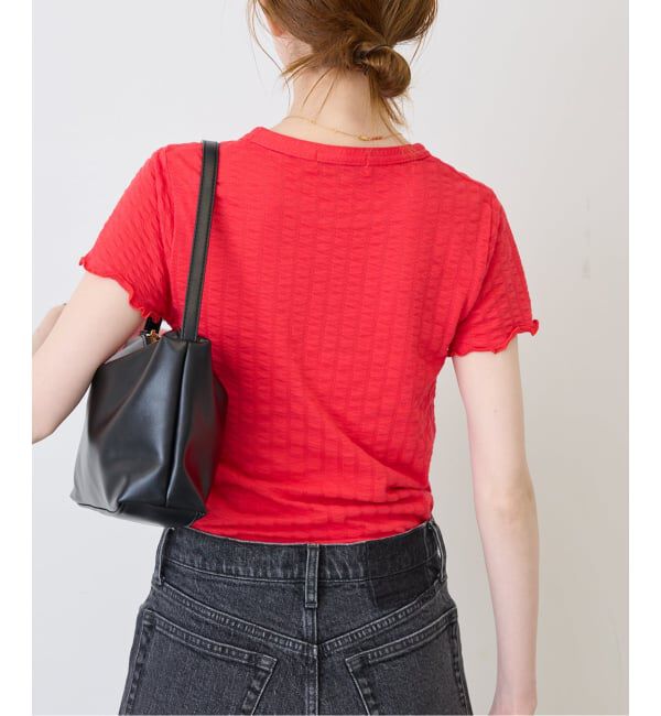 SLOBE IENA「《予約》アイレットリブ 刺しゅうTEE」|Tシャツ・カットソー|