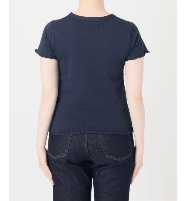 SLOBE IENA「《予約》アイレットリブ 刺しゅうTEE」|Tシャツ・カットソー|