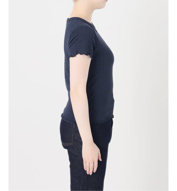 SLOBE IENA「《予約》アイレットリブ 刺しゅうTEE」|Tシャツ・カットソー|