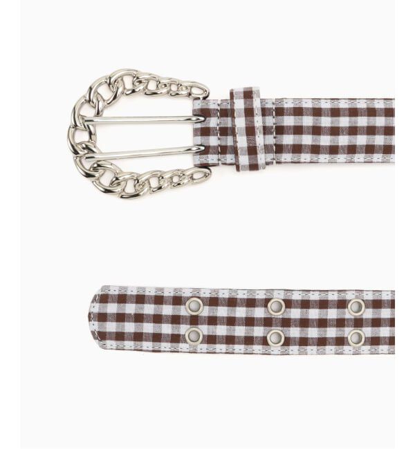 PULP「AFB / エーエフビー CHAIN BUCKLE CHECK BELT」|ベルト|