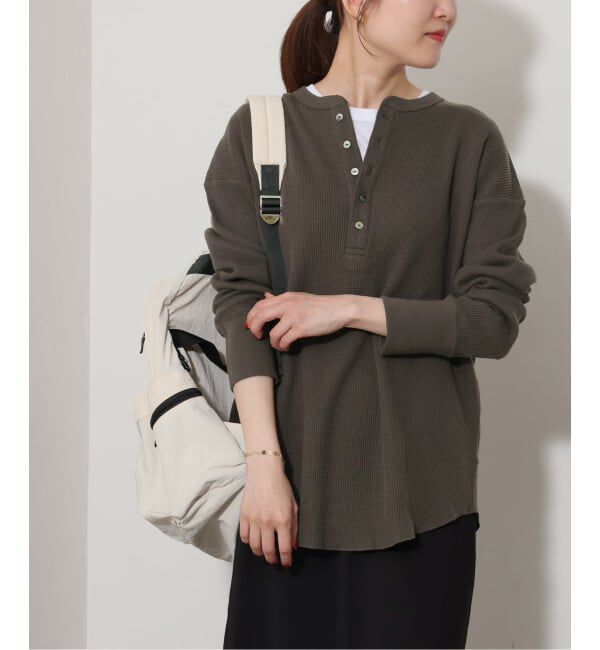 JOURNAL STANDARD relume「《予約》【Hanes&times;relume】別注Newワッフルヘンリーネックプルオーバー」|Tシャツ・カットソー|