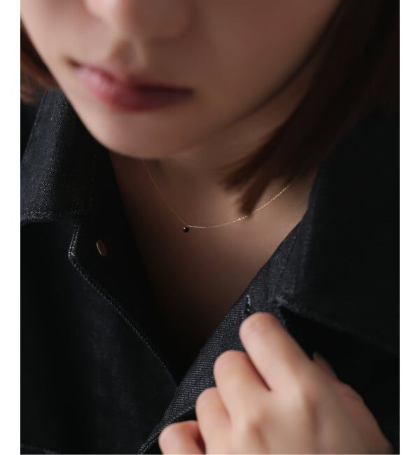 Lilas by Spick&Span「ブラックホールダイヤ1pネックレス K18」|ネックレス|
