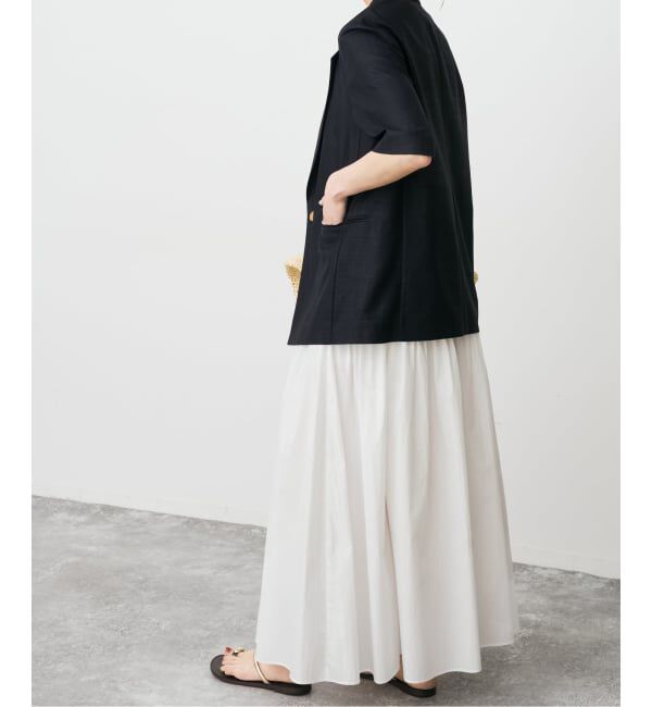 Spick and Span「《手洗い可》CO/PAシアータイプライターギャザースカート」|スカート|