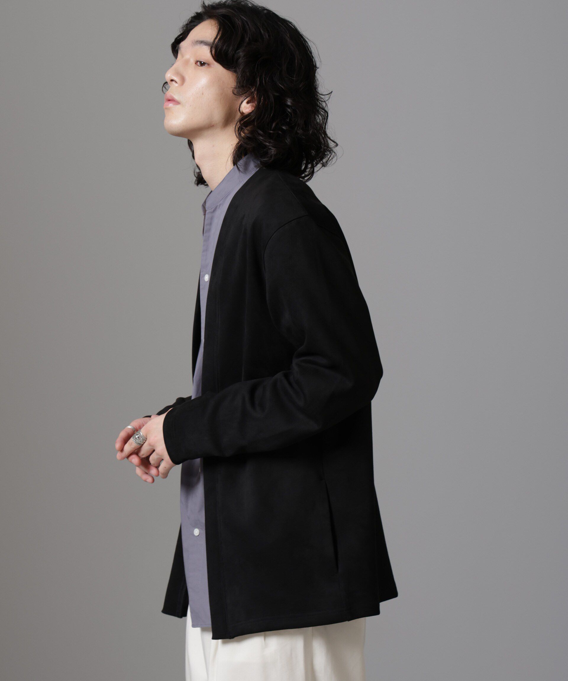 nano･universe「フェイクスエードトッパーカーディガン 24AW」|Tシャツ・カットソー|
