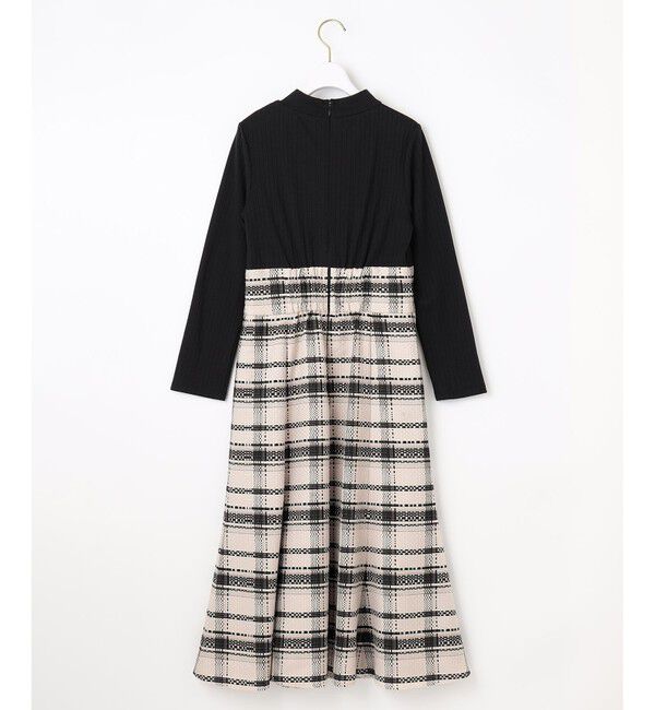 ANY SIS「【洗える】チェックジャガードコンビ ワンピース」|ワンピース|