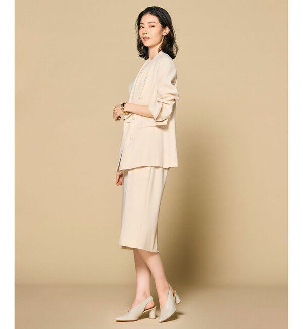 BEIGE,「【洗える・L-size】CINDY / クルーネックドレス」|ワンピース|