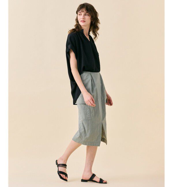 BEIGE,「【WEB限定・洗える】CELOSIA / スキッパーブラウス」|シャツ・ブラウス|