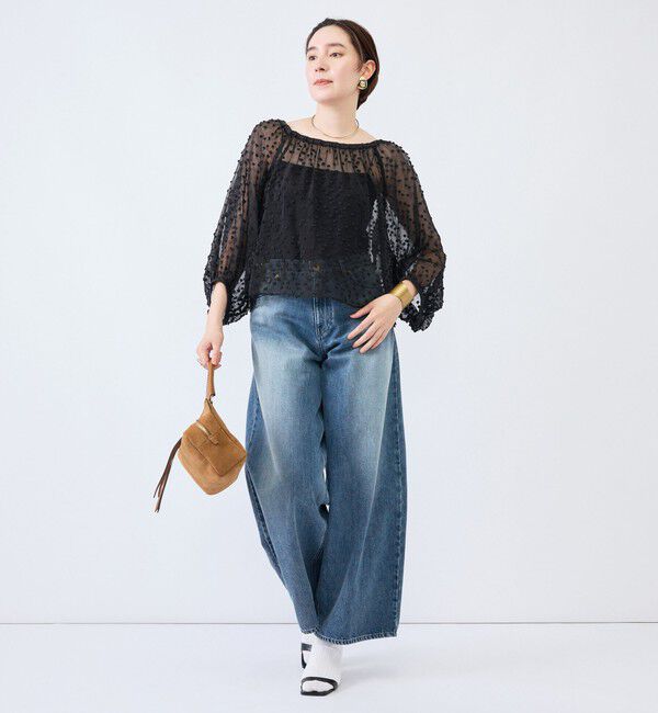 Rie Miller「《5サイズ展開》【RM denim】ルーズワイドデニム」|デニム|