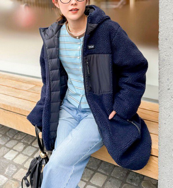 NOLLEY'S「◇【WEB限定】【TAION/タイオン】ボア&times;ダウンフードロングダ(リバーシブル)」|ダウン|