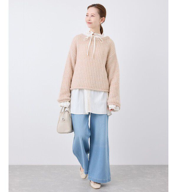 Rope&rsquo;Picnic「【emur/エミュール】フェザーラメメッシュ編みニット」|ニット・セーター|