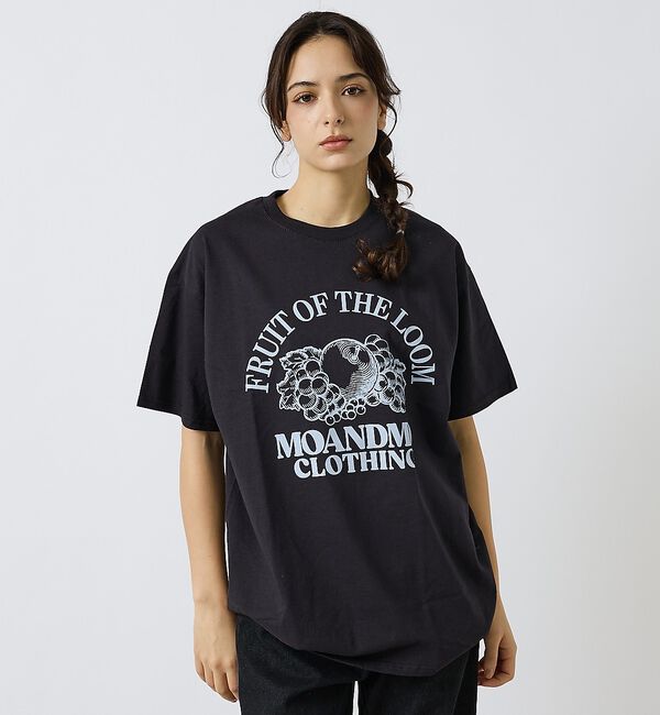 ABAHOUSE「【MOANDMO CLOHING &times; FRUIT OF THE LOOM】限定コ」|Tシャツ・カットソー|ブラック