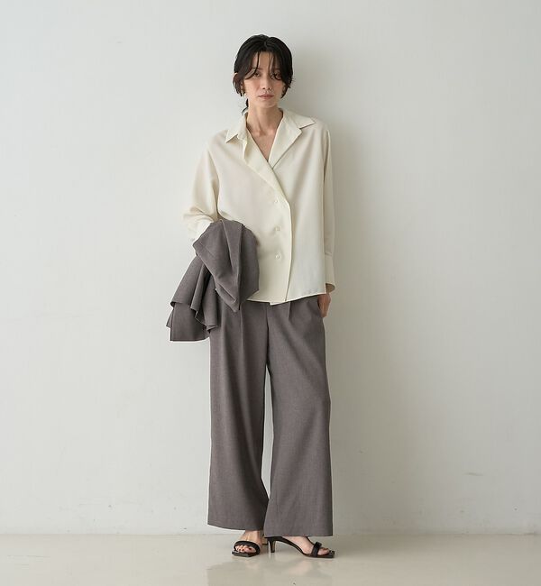 qualite「ドレープレギュラーシャツ【予約】」|シャツ・ブラウス|