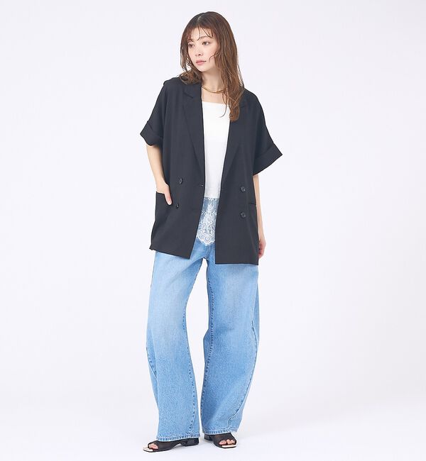 abahouse mavie「【再入荷】ハーフスリーブジャケット」|テーラードジャケット|