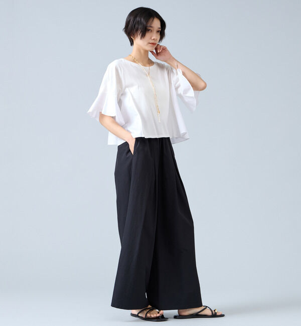 Liesse「布帛コンビフレアディティールカットソー」|Tシャツ・カットソー|