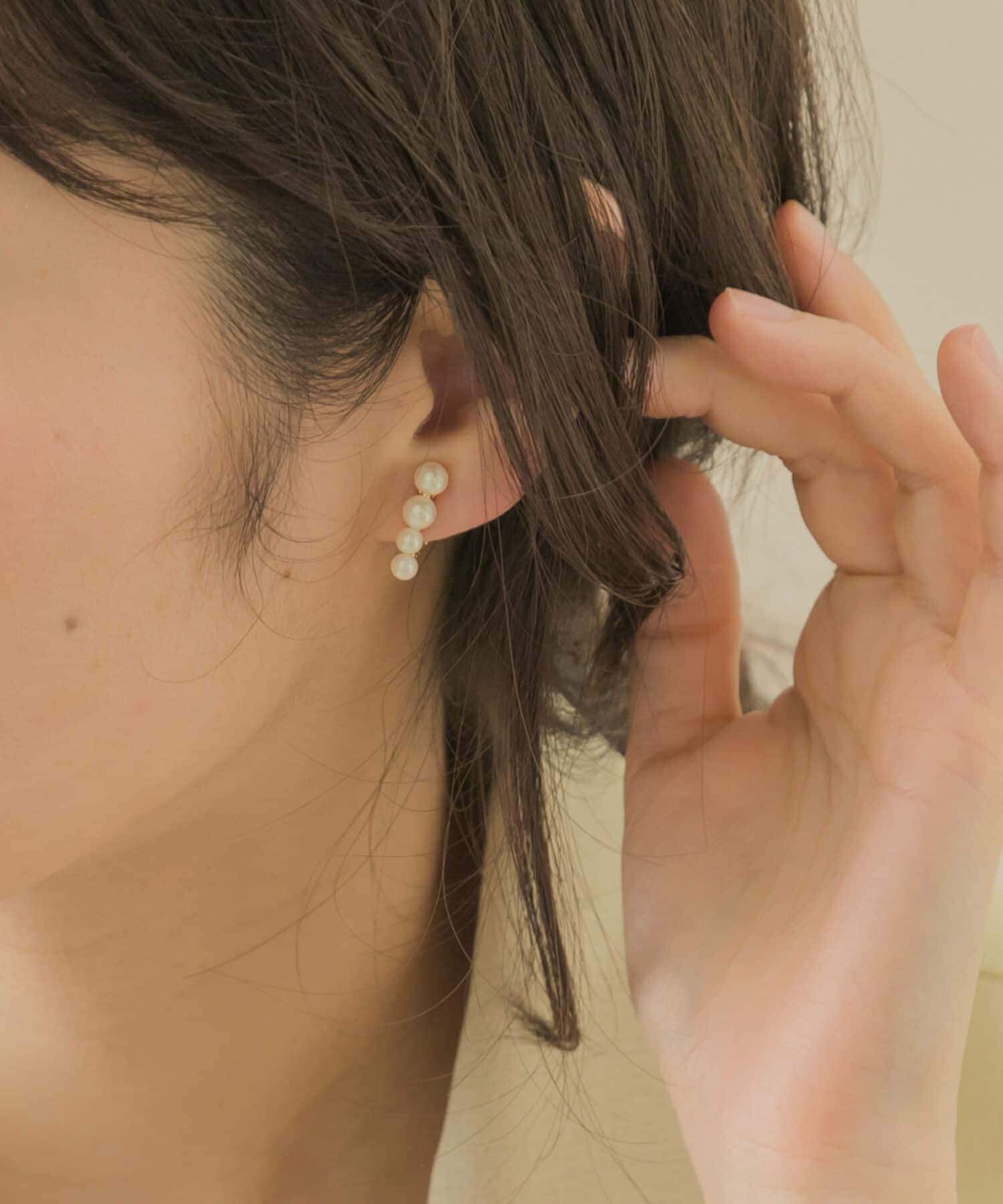 SMELLY「グラデーションパールイヤリング」|イヤリング|