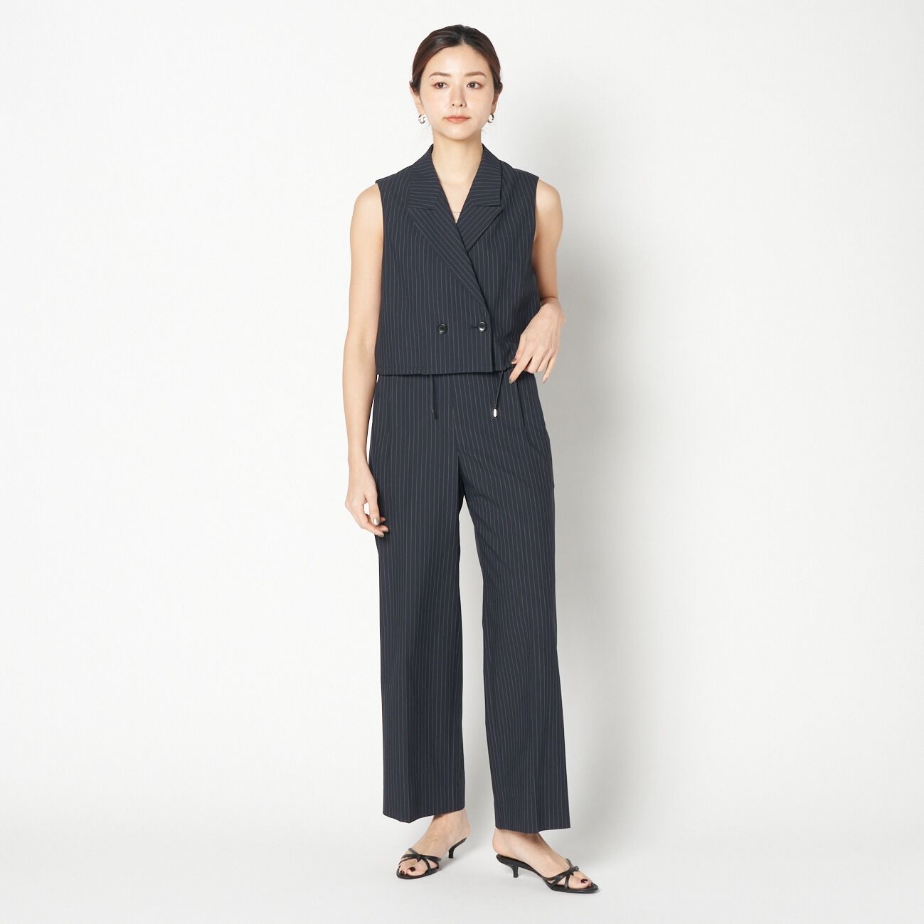 HELIOPOLE「HELIOPOLE CROPPED TAILORED VEST」|ベスト・ジレ|