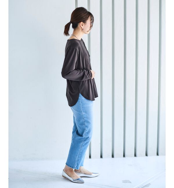 le.coeur blanc「《手洗い可能》ラウンドヘムカットソープルオーバー」|Tシャツ・カットソー|