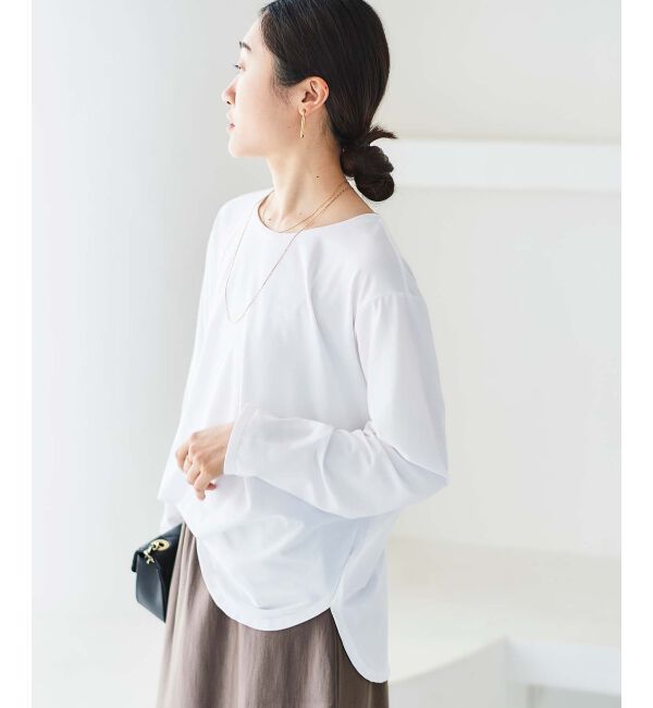 le.coeur blanc「《手洗い可能》ラウンドヘムカットソープルオーバー」|Tシャツ・カットソー|
