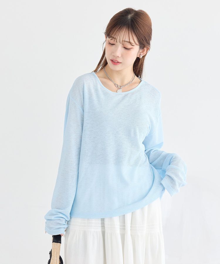 earth music&ecology「シアーワッフルプルオーバー」|Tシャツ・カットソー|