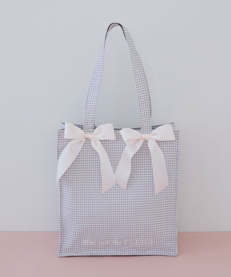 Maison de FLEUR「ギンガムリボンスクエアトートバッグ」|トートバッグ|