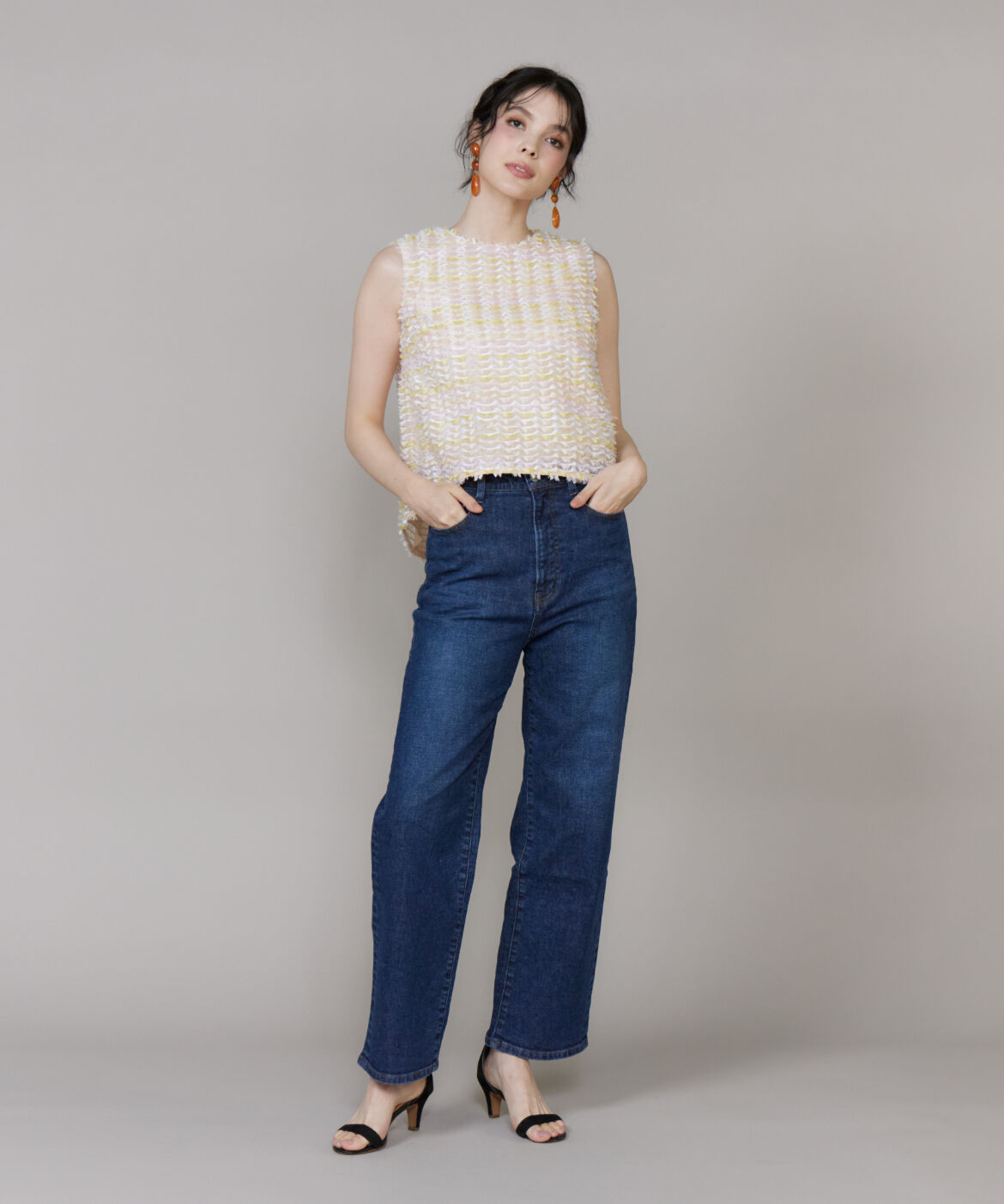 Maglie le cassetto「《大きいサイズ》ハートステッチカーヴィーラインジーンズ《Maglie Jeans》」|その他|