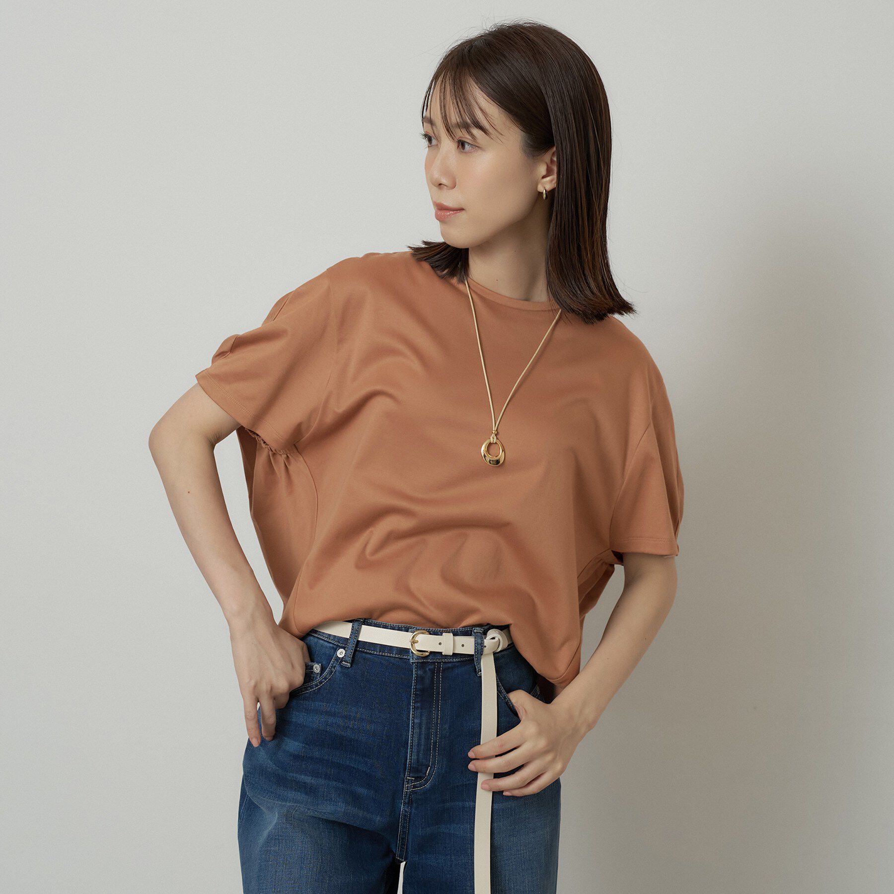 UNTITLED「【汗染み防止/コットン100】ドルマンプルオーバー」|Tシャツ・カットソー|