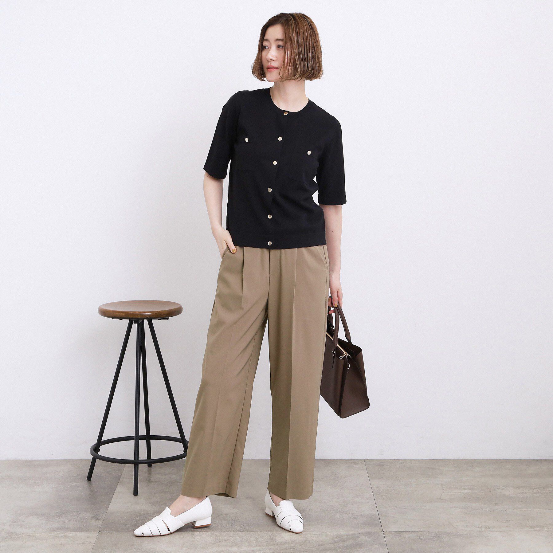 grove「【ひんやり・UV・洗濯機◎】センタープレスが取れにくい、ハイパーストレッチワイドパンツ」|その他|