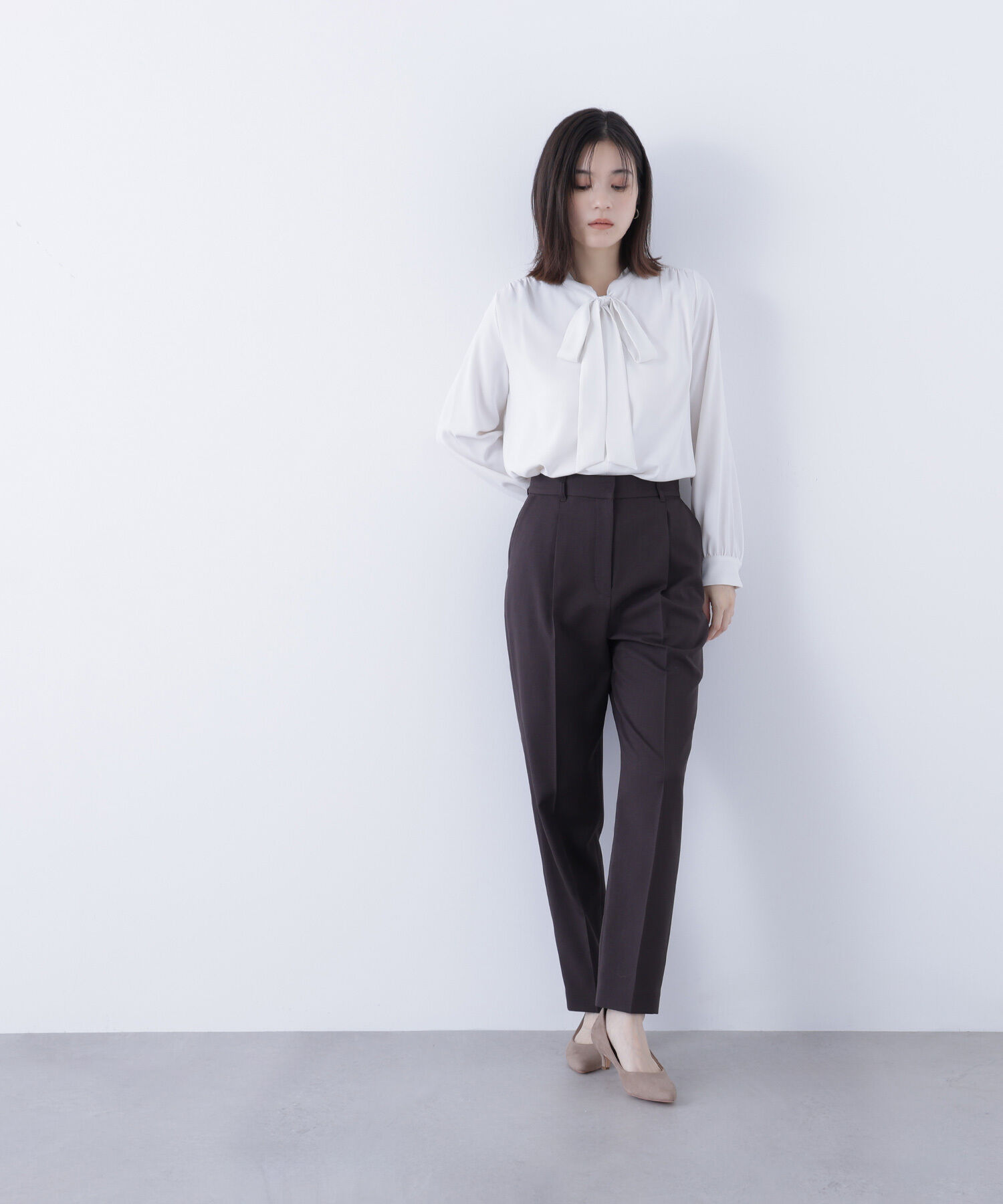  「パウダリーツイルセットアップシリーズ テーパードパンツ」|その他|