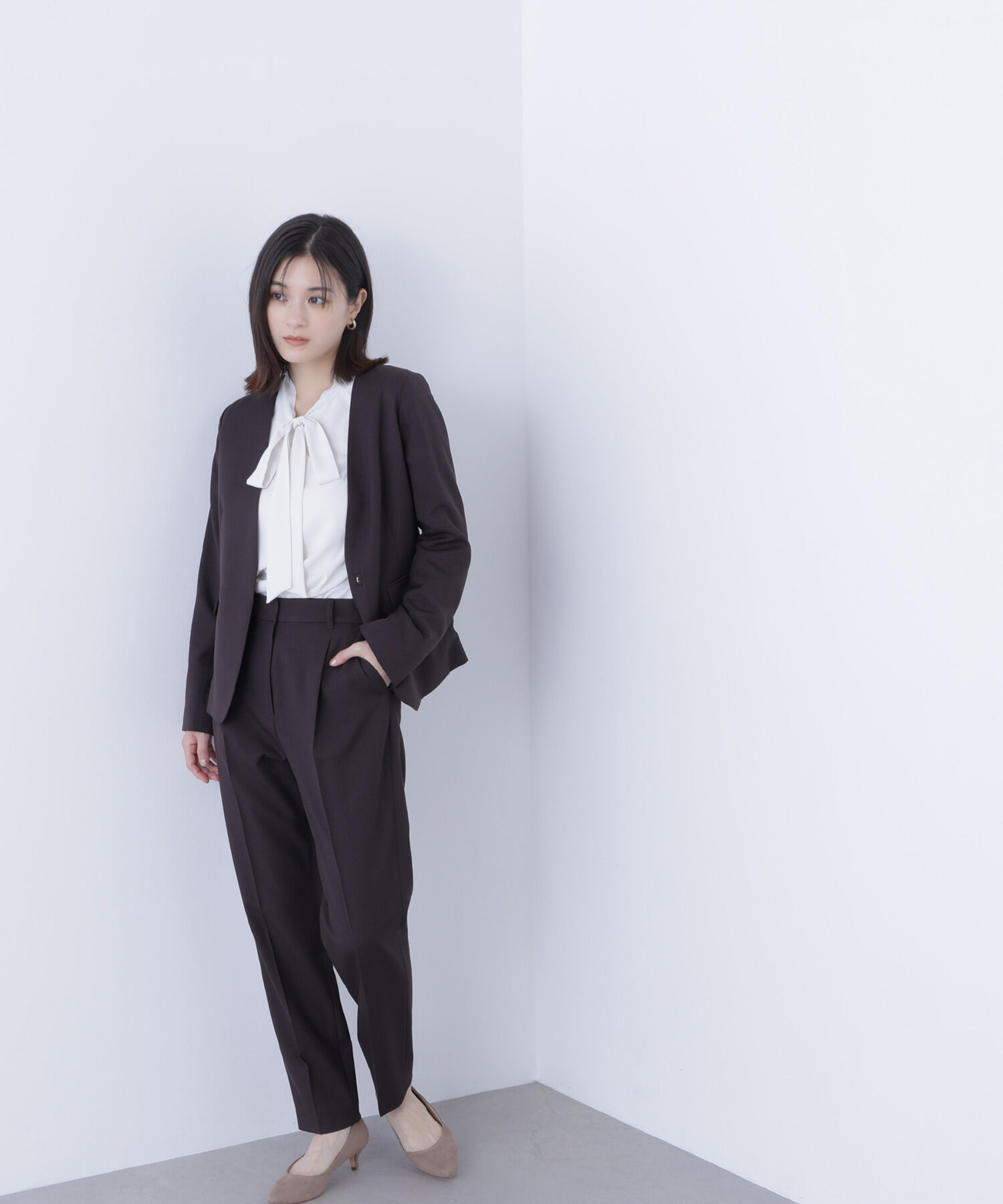 「パウダリーツイルセットアップシリーズ テーパードパンツ」|その他|