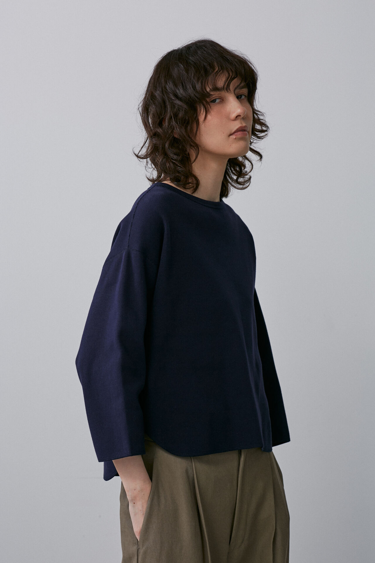 YLEVE 「YLEVE / CTN RIB P/O」|Tシャツ・カットソー|ネイビー