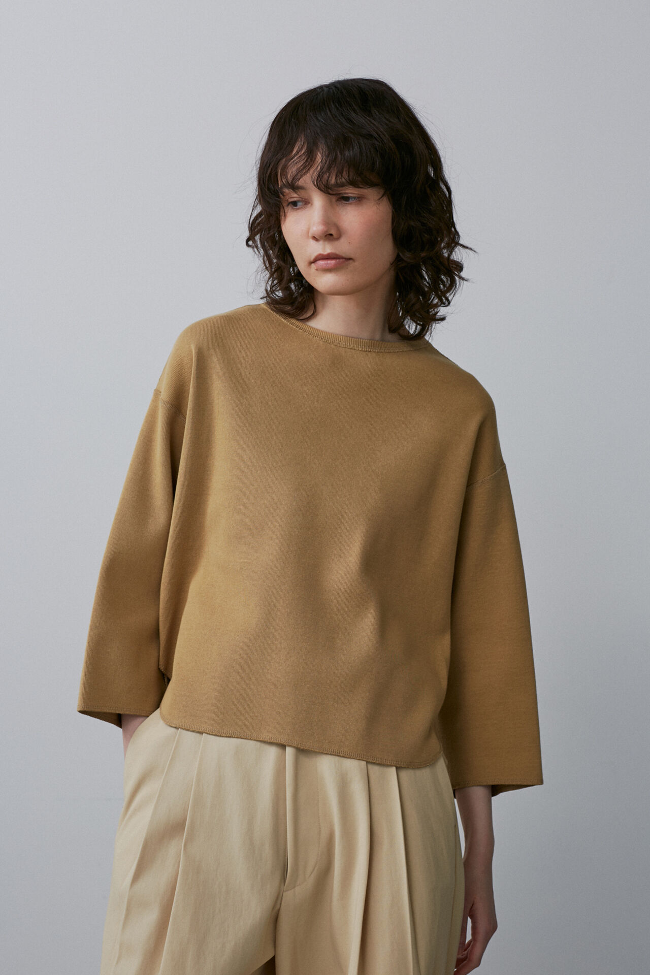 YLEVE 「YLEVE / CTN RIB P/O」|Tシャツ・カットソー|カーキ