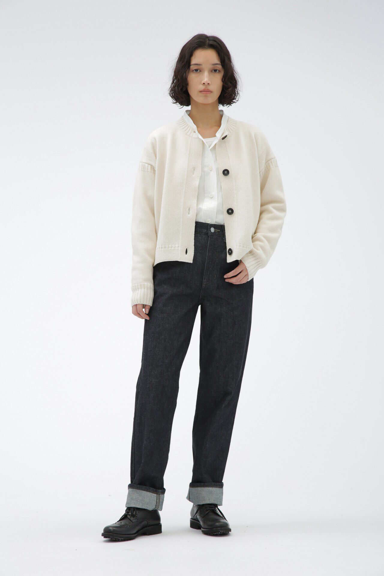  「LAMBSWOOL COTTON」|カーディガン|