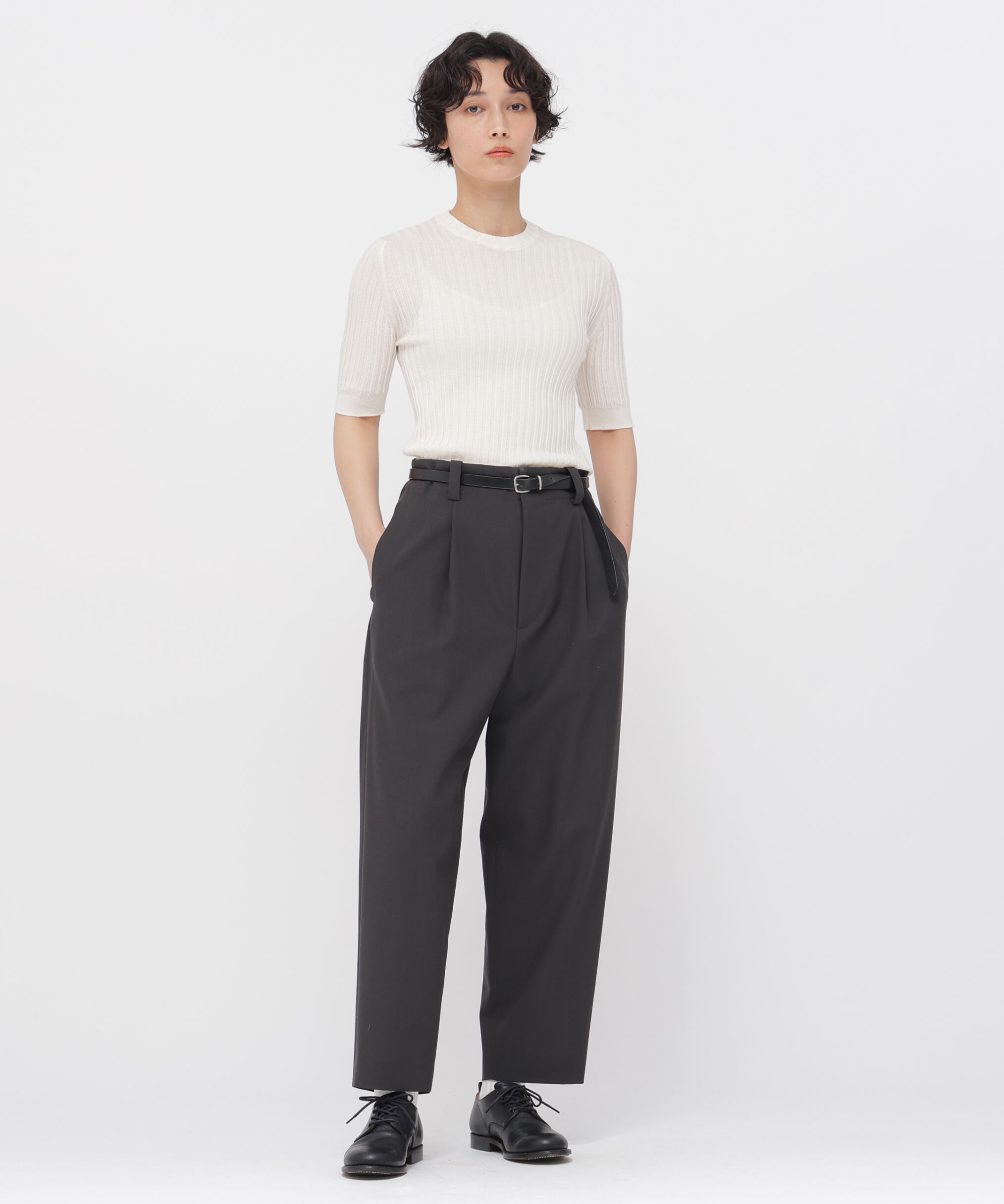  「TWISTED WOOL TROUSERS」|その他|CHARCOAL3