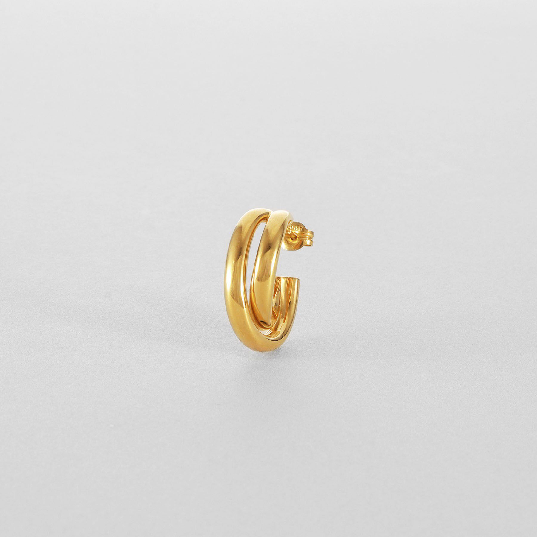 COCOSHNIK ONKITSCH「シルバー ドームクロスフープピアス GP」|ピアス|