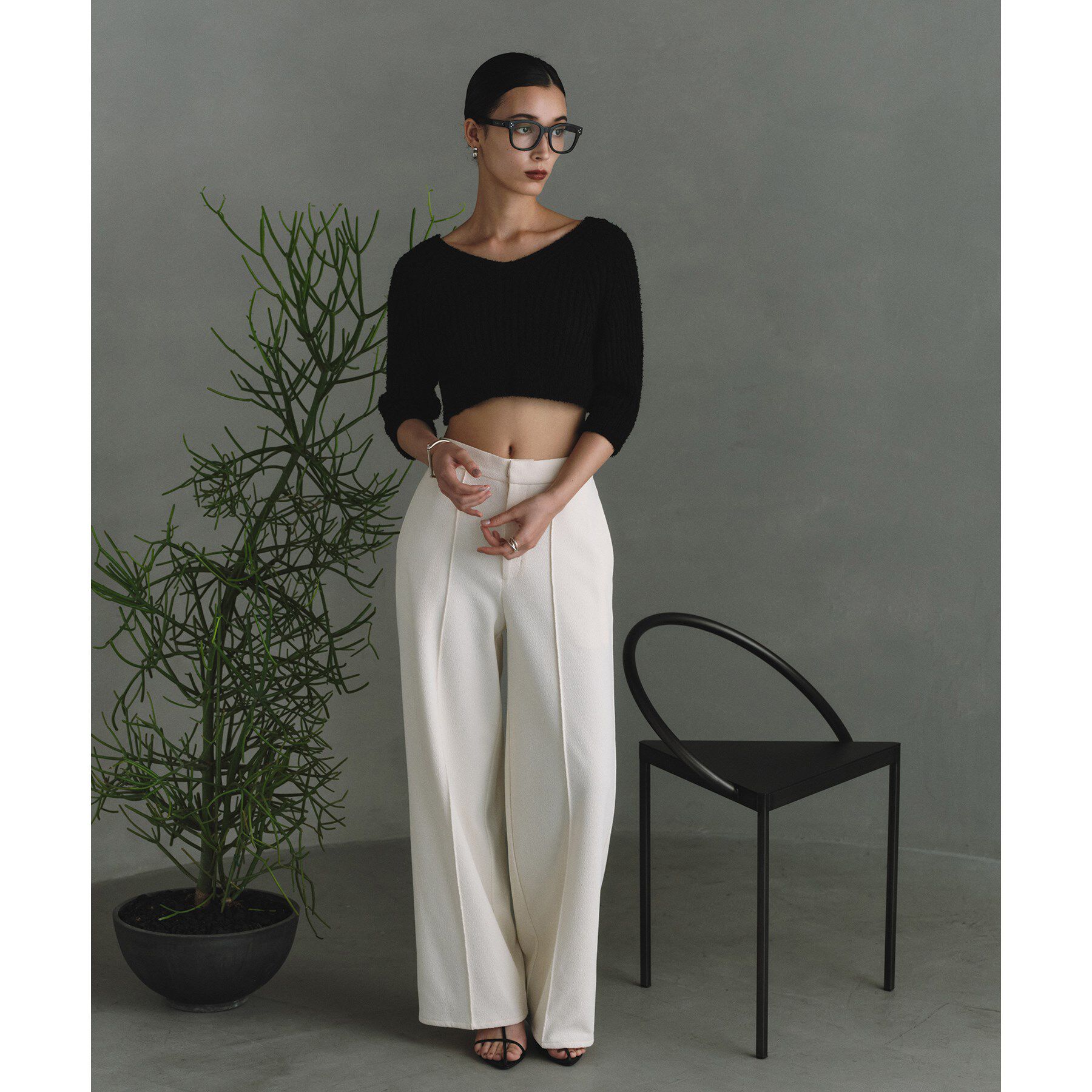 CODE A「carl yarn 2way short cardigan」|カーディガン|