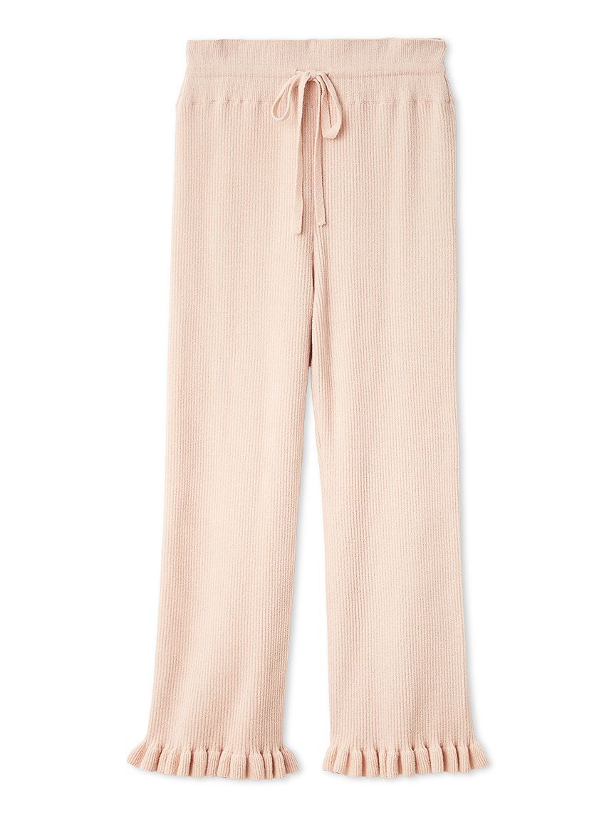 SNIDEL HOME「ニットフリルロングパンツ」|ルームウェア|