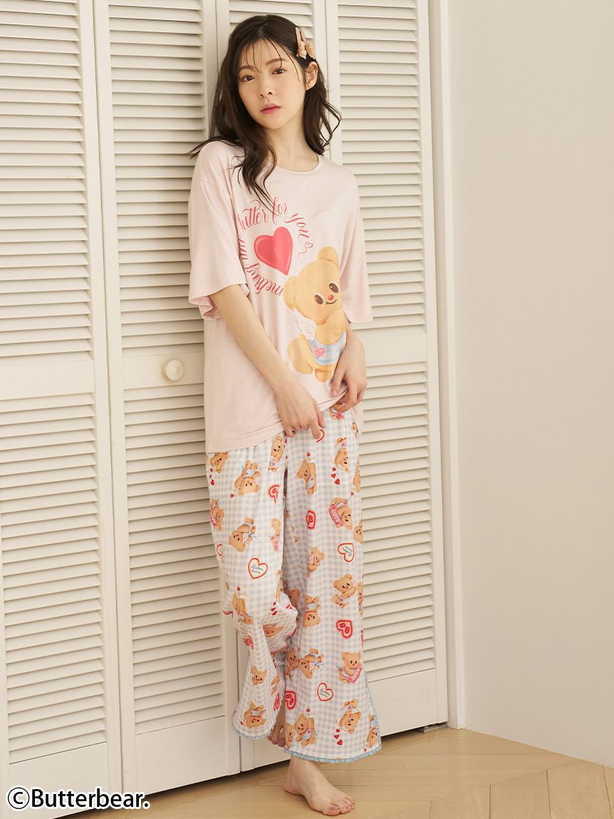 SNIDEL HOME「【BUTTERBEAR】カットロングパンツ」|ルームウェア|