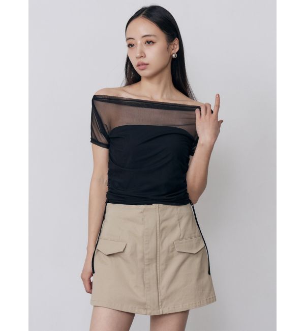 MURUA「タックドロストシアートップス」|Tシャツ・カットソー|