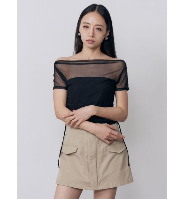 MURUA「タックドロストシアートップス」|Tシャツ・カットソー|