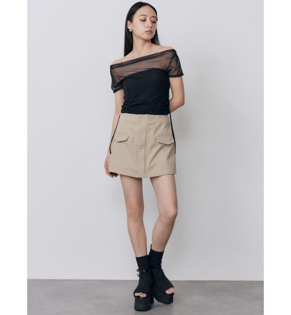 MURUA「タックドロストシアートップス」|Tシャツ・カットソー|