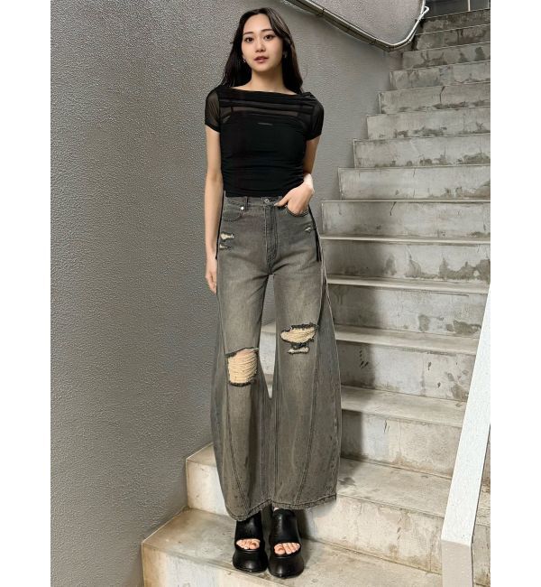 MURUA「タックドロストシアートップス」|Tシャツ・カットソー|