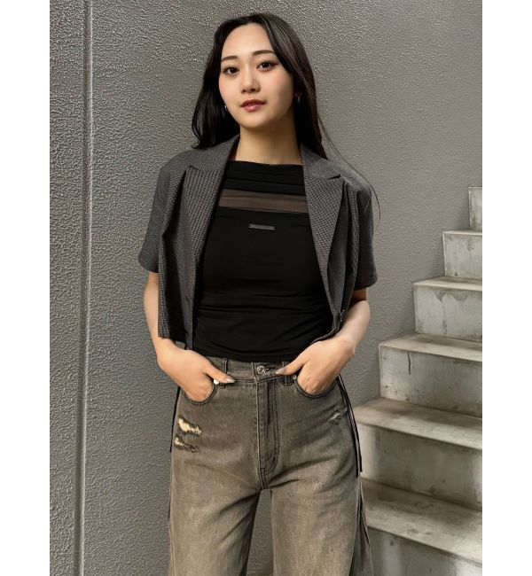 MURUA「タックドロストシアートップス」|Tシャツ・カットソー|