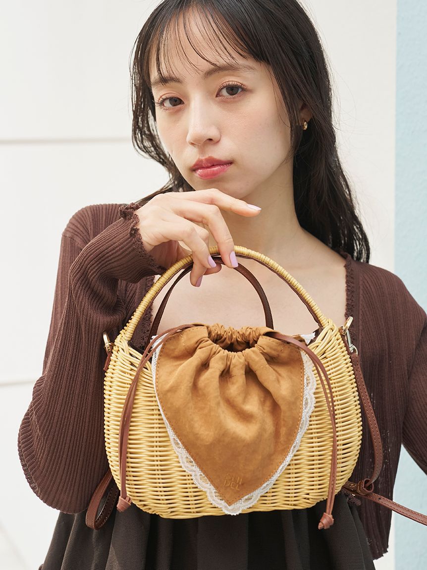 SNIDEL「ラタンカゴバッグ」|かごバッグ|