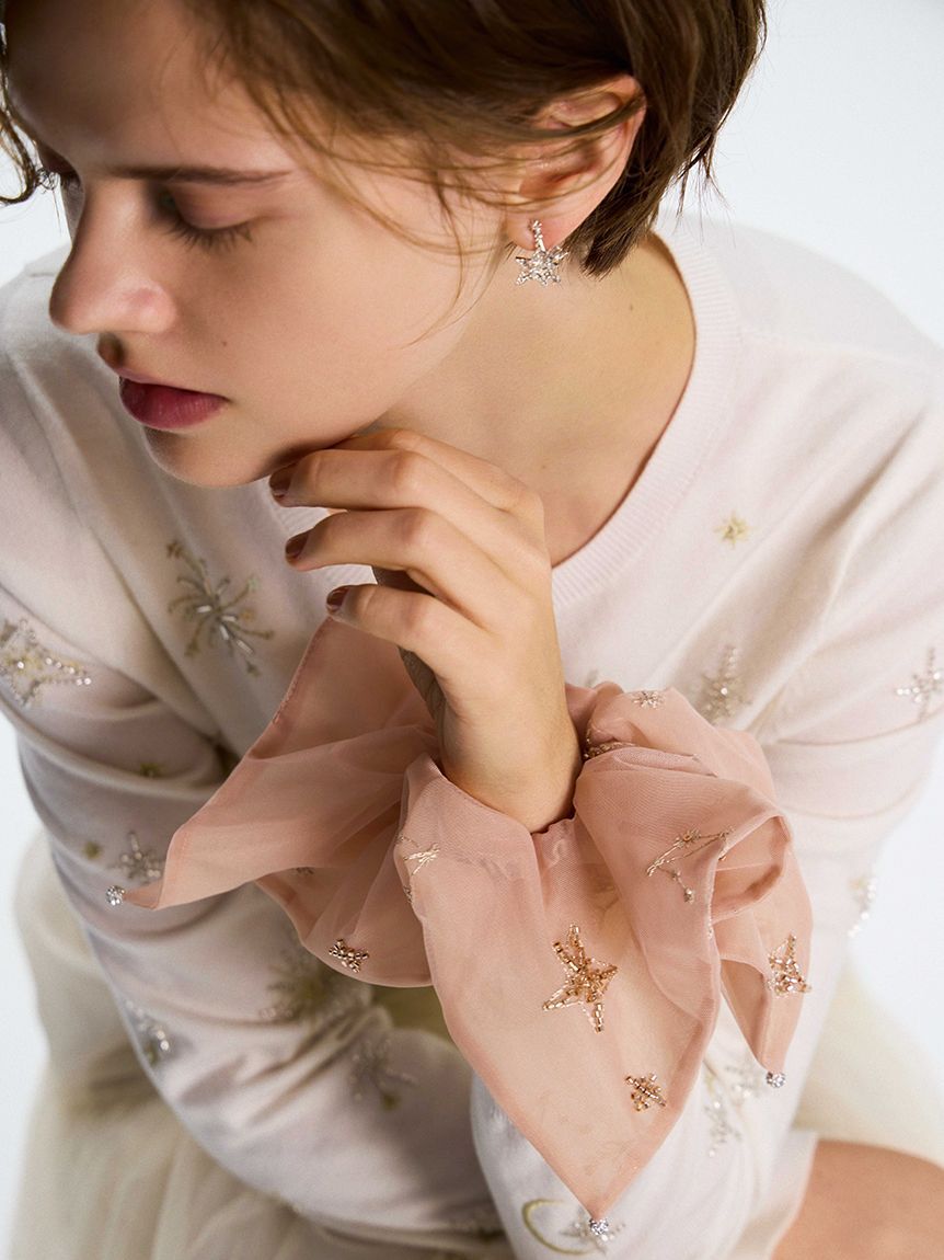 CELFORD「【YUMI KATSURA for CELFORD】コラボスターリーチュール刺繍シュシュ」|ヘアバンド|