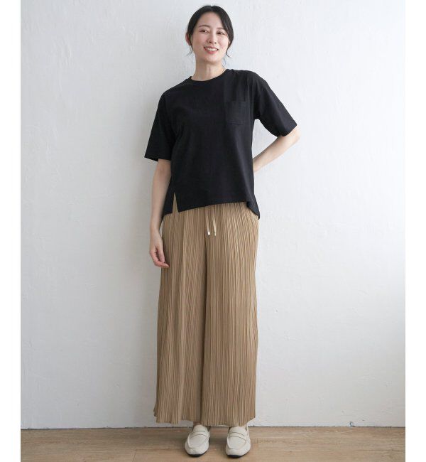 ikka「さらっとプリーツワイドパンツ」|その他|