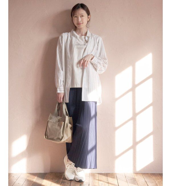 ikka「さらっとプリーツワイドパンツ」|その他|