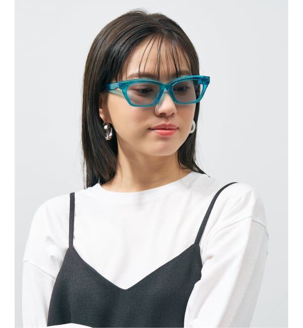  「SUNCUTGlasses/UV100%CUT サングラス カラーレンズ 太縁 紫外線対策 UVカット ユニセックス スポーツ」|サングラス|
