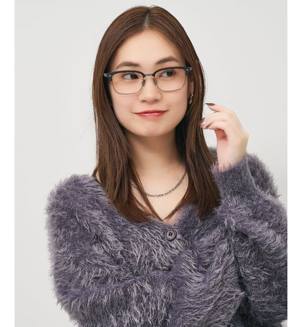  「メガネ | サーモント チタン アルミ製 軽量 メタル 伊達・度付き ユニセックス Zoff  レンズ交換券付」|メガネ|